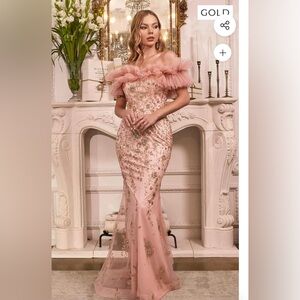 Cinderella Divine rose gold Wedding/prom Dress